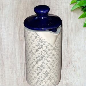 Creative Co-Op Mini Ceramic Hand Held Pitcher with Lid